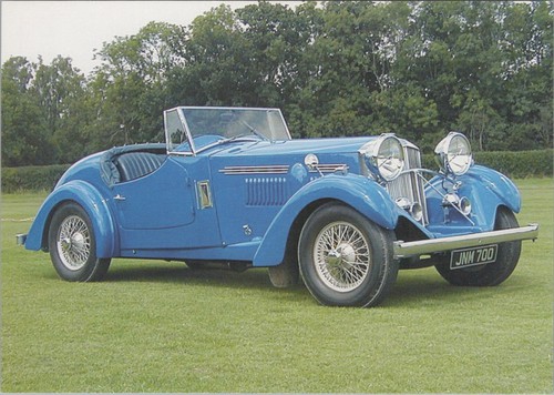 Vintage car postcard - car, postcard: