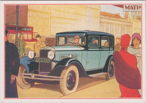 Vintage car postcard 1923 - car,