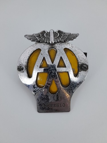 Vintage car badge number - aa,