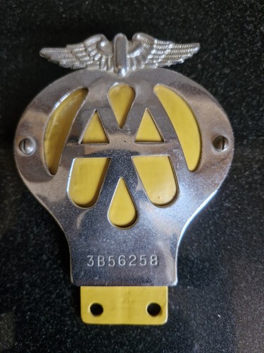 Vintage car badge aa member - car,