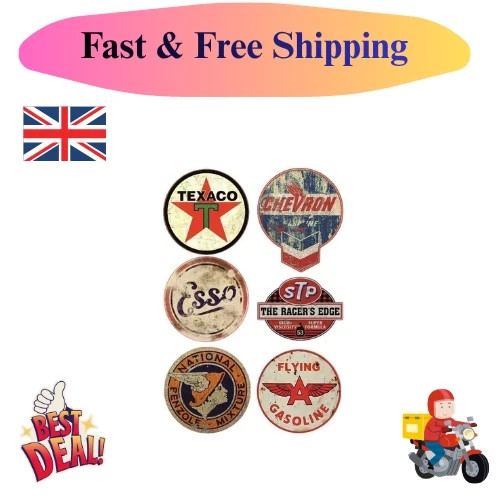 Vintage oil stickers stp - 6x,