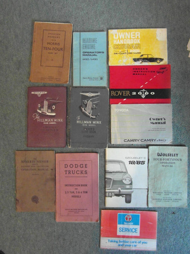 Original vintage car - car, handbooks