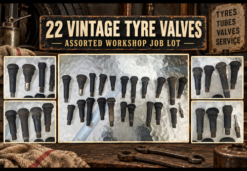 Vintage rubber tyre - vintage, valves