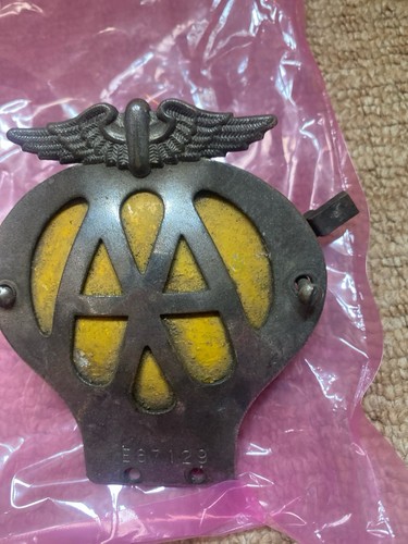 Vintage car grill badge - car,