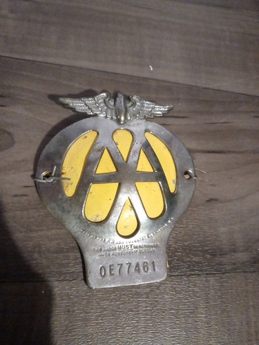 Vintage car grill - aa, badge