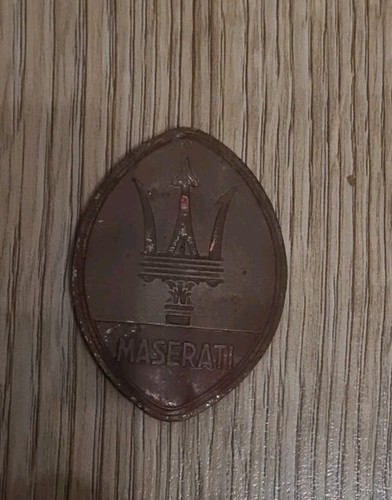 Maserati badge brass - maserati,